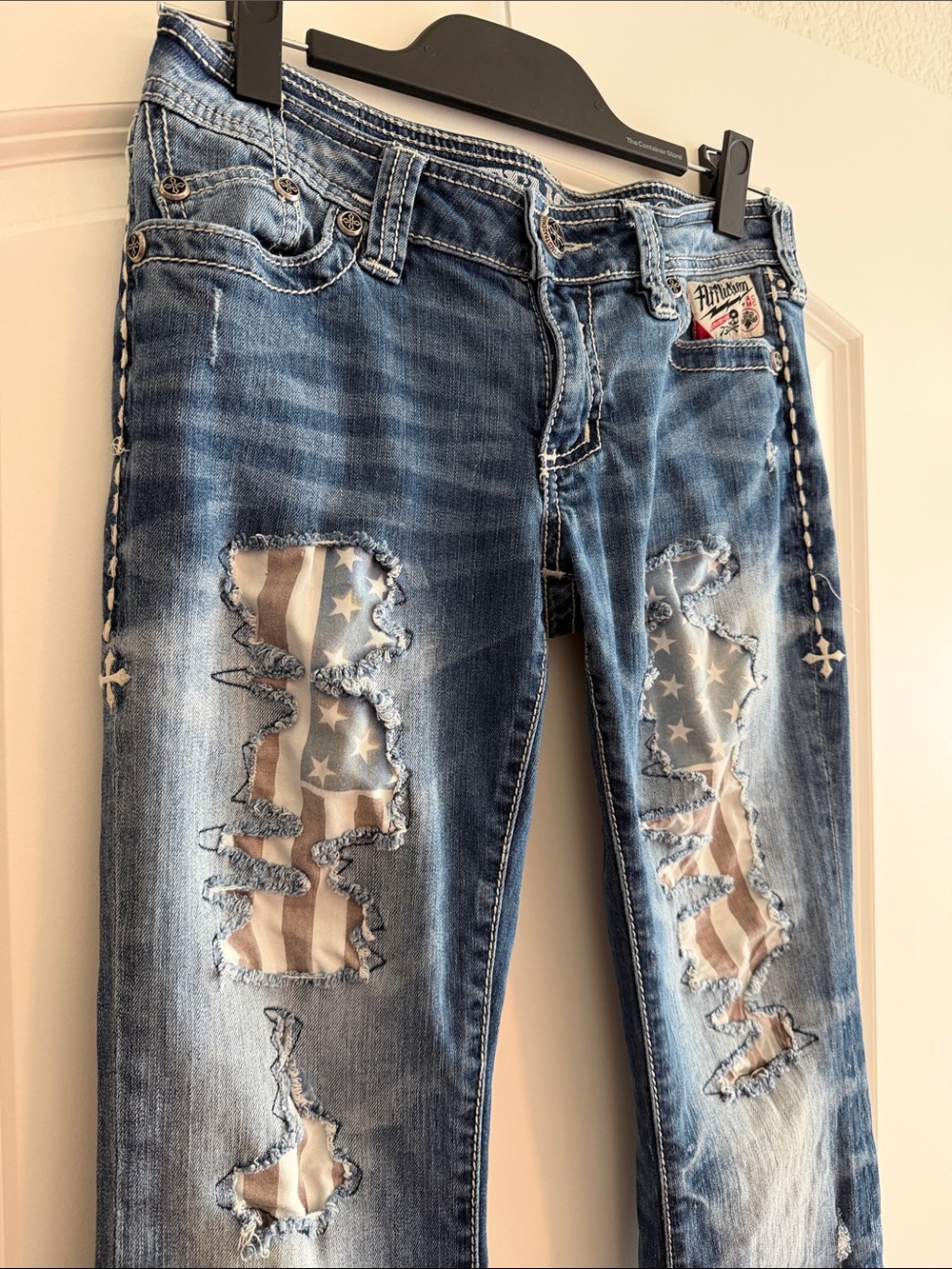 Affliction Jade Patriot Crossroad Denim Jeans Size 28 - Picture 2 of 8